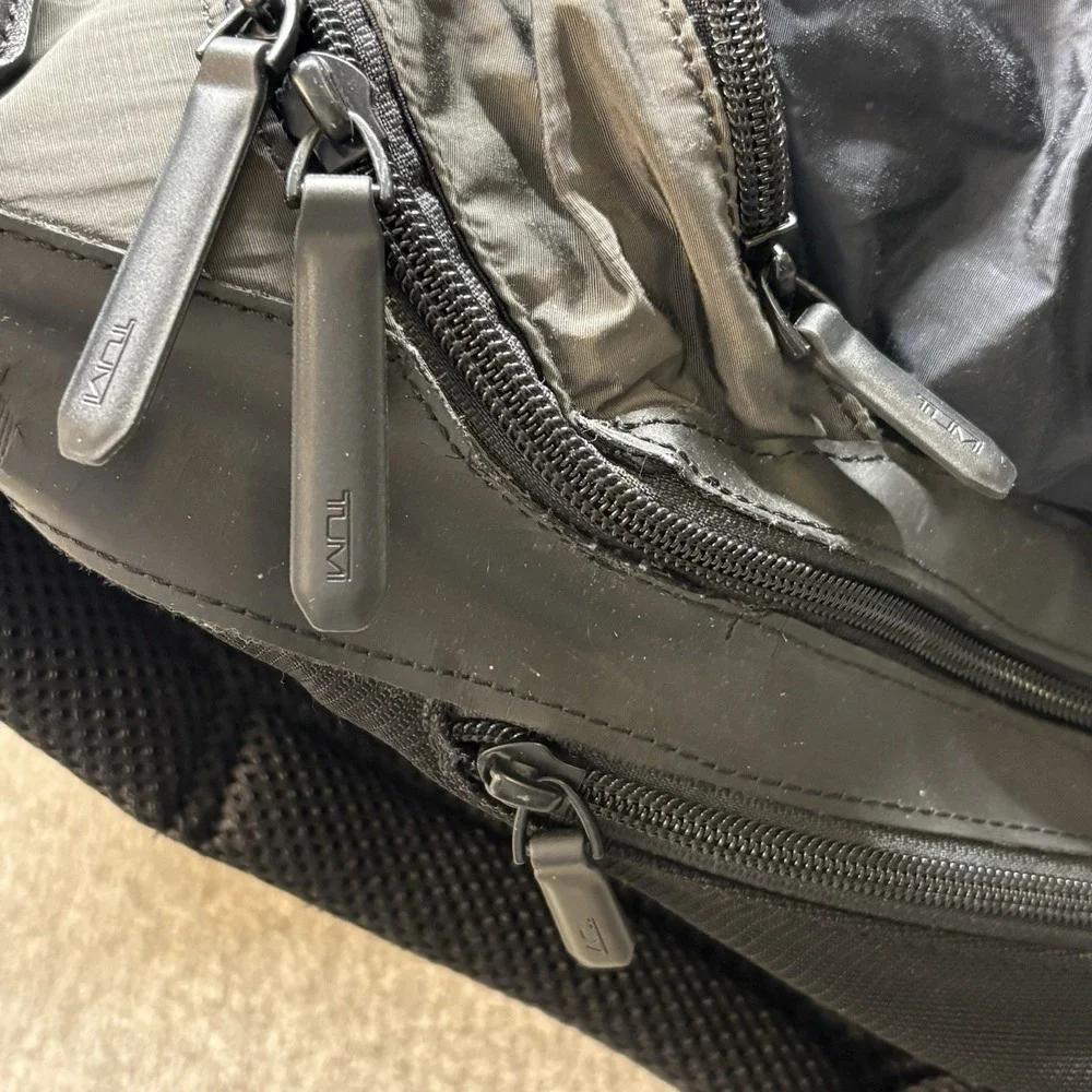 Tumi Backpack Virtue Diligence Black Ballistic Nylon Laptop Work School
